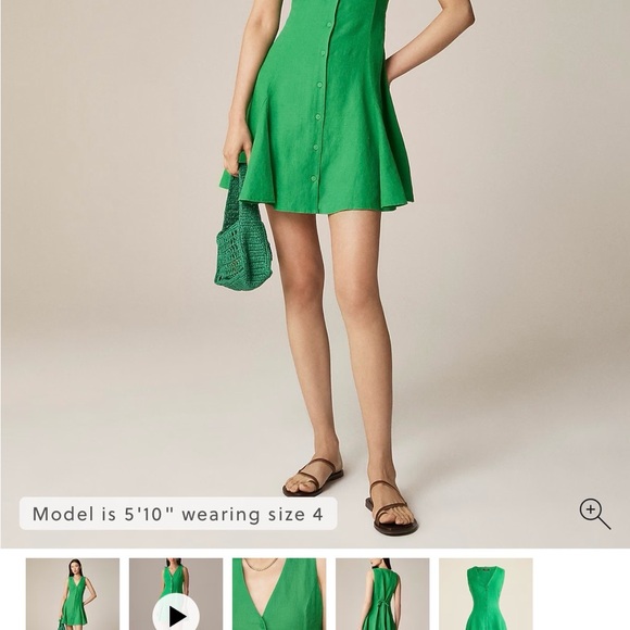 Elegant Green Sleeveless Dress - Picture 2 of 5